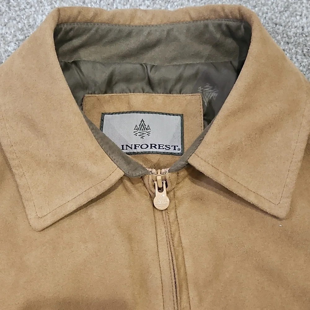 Vintage Rainforest Jacket Mens L Brown Lined Collar Outdoor